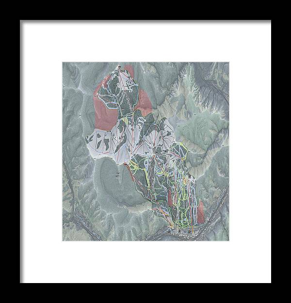 Vail Ski Resort Map - Framed Print - Powderaddicts