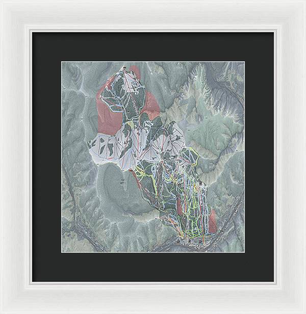 Vail Ski Resort Map - Framed Print - Powderaddicts