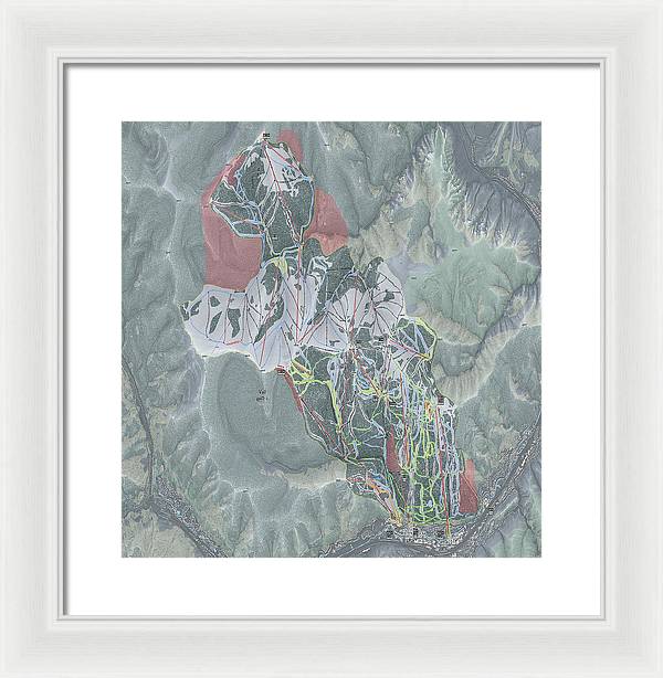 Vail Ski Resort Map - Framed Print - Powderaddicts