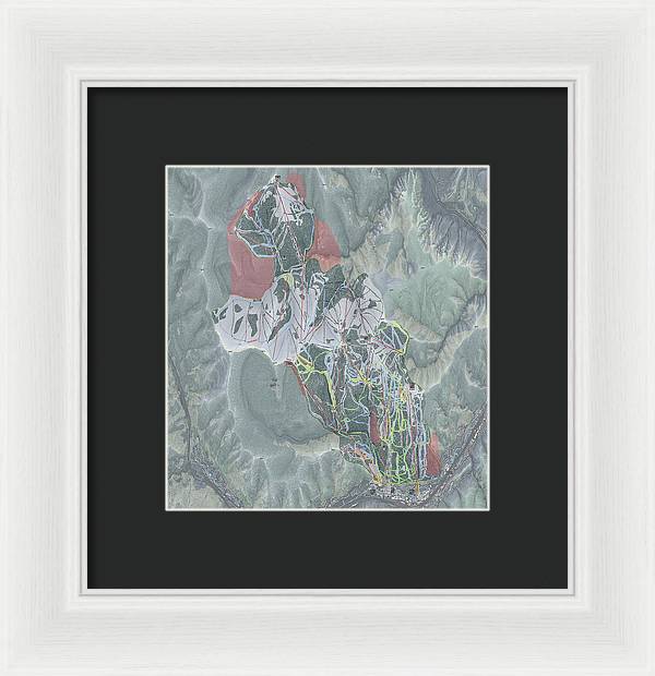 Vail Ski Resort Map - Framed Print - Powderaddicts