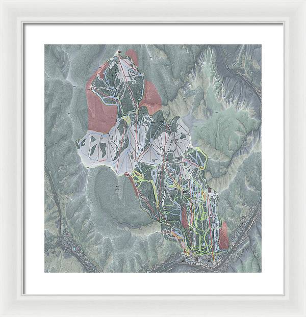 Vail Ski Resort Map - Framed Print - Powderaddicts