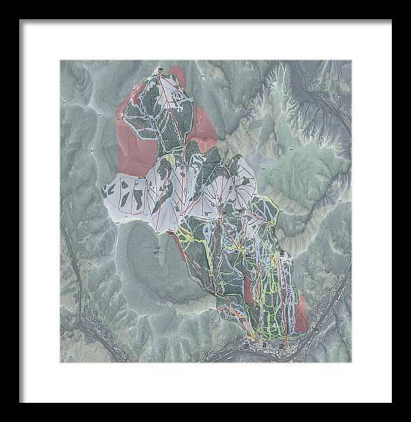 Vail Ski Resort Map - Framed Print - Powderaddicts