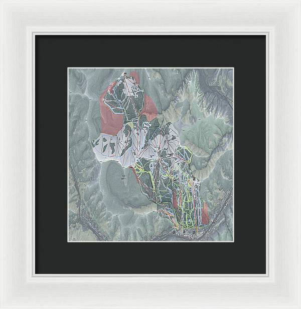 Vail Ski Resort Map - Framed Print - Powderaddicts