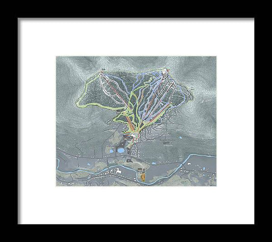 Windham Ski Trail Map - Framed Print - Powderaddicts