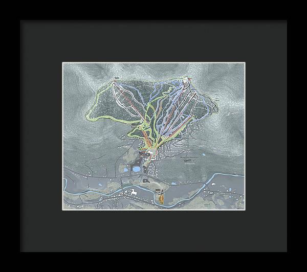 Windham Ski Trail Map - Framed Print - Powderaddicts