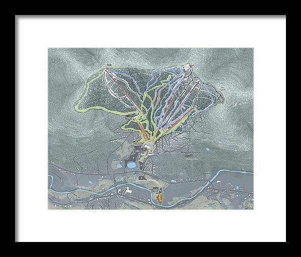 Windham Ski Trail Map - Framed Print - Powderaddicts