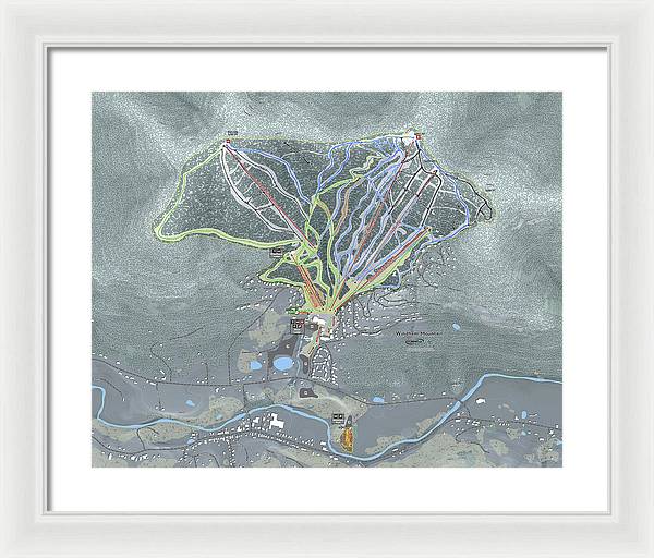 Windham Ski Trail Map - Framed Print - Powderaddicts
