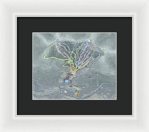 Windham Ski Trail Map - Framed Print - Powderaddicts