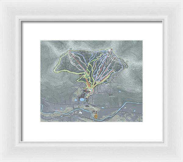 Windham Ski Trail Map - Framed Print - Powderaddicts