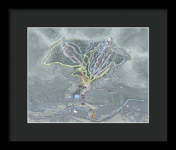 Windham Ski Trail Map - Framed Print - Powderaddicts