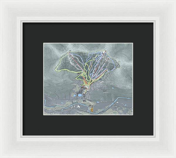 Windham Ski Trail Map - Framed Print - Powderaddicts