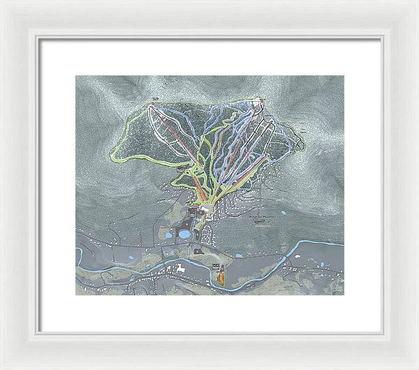 Windham Ski Trail Map - Framed Print - Powderaddicts