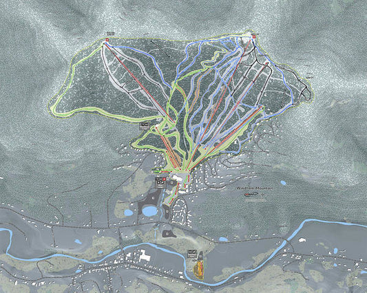 Windham Ski Trail Map - Art Print - Powderaddicts