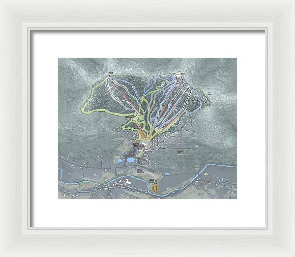 Windham Ski Trail Map - Framed Print - Powderaddicts