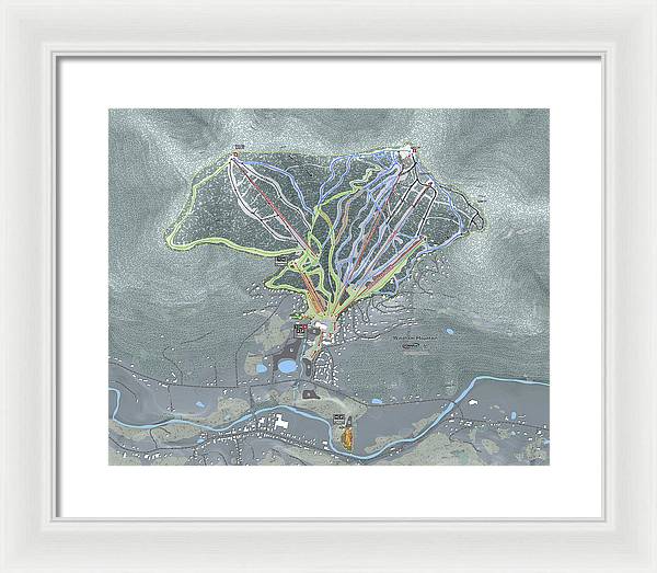 Windham Ski Trail Map - Framed Print - Powderaddicts