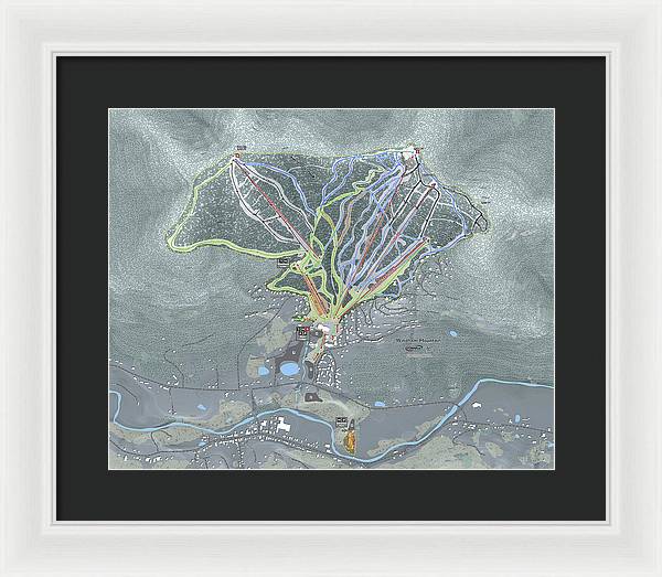 Windham Ski Trail Map - Framed Print - Powderaddicts