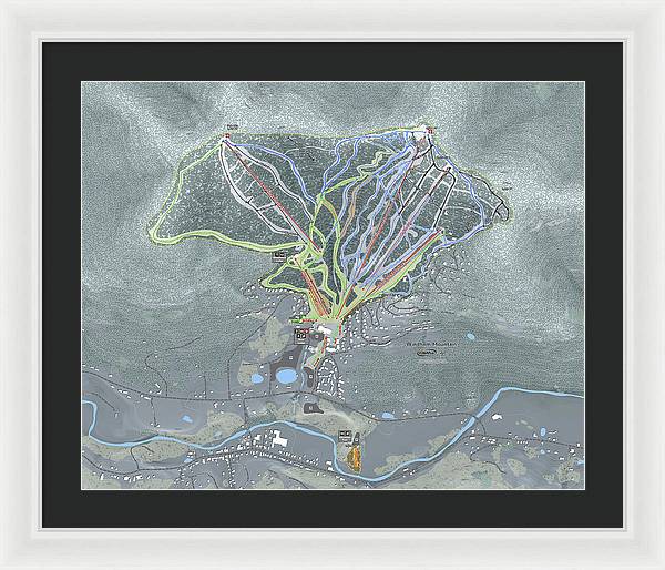 Windham Ski Trail Map - Framed Print - Powderaddicts