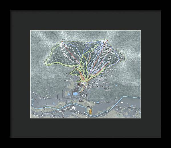 Windham Ski Trail Map - Framed Print - Powderaddicts
