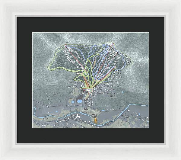 Windham Ski Trail Map - Framed Print - Powderaddicts