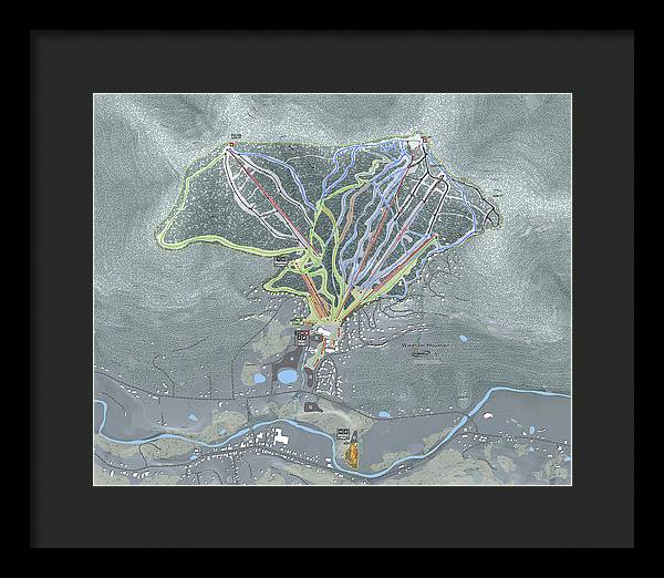 Windham Ski Trail Map - Framed Print - Powderaddicts