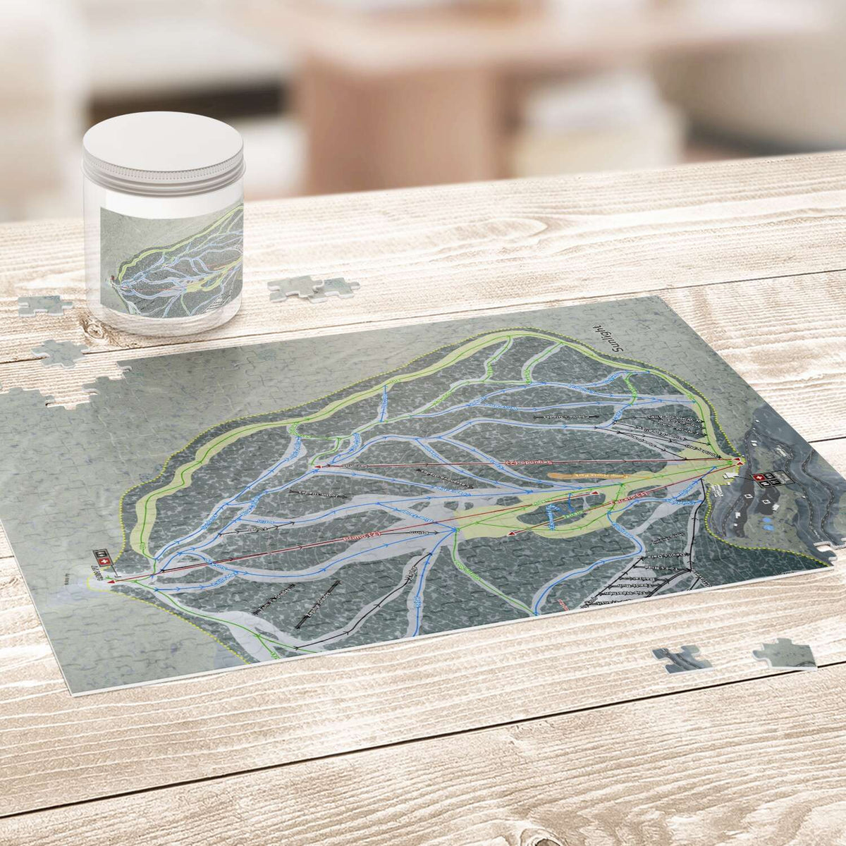 Sunlight, Colorado Ski Trail Map Puzzle - Powderaddicts