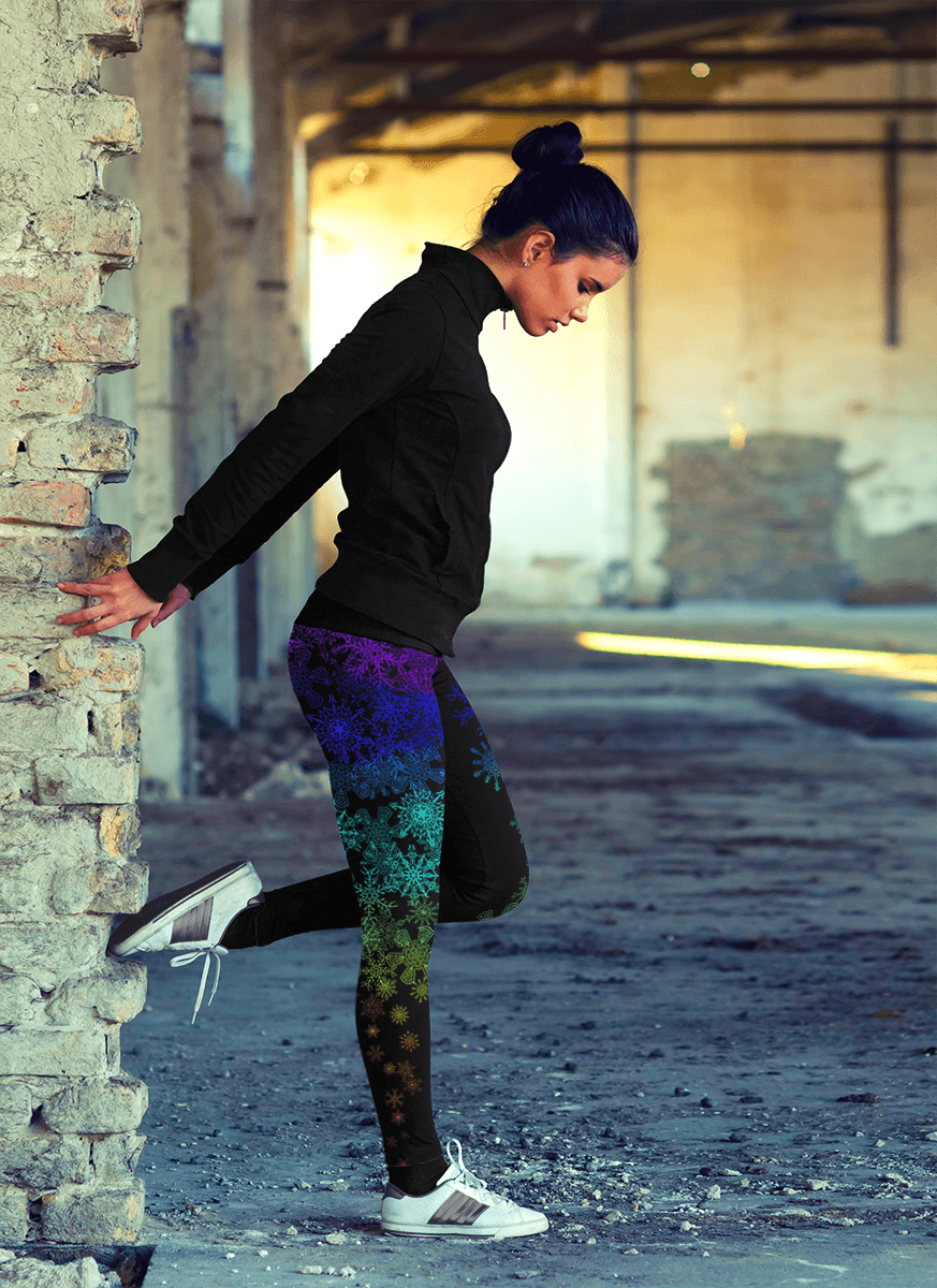 Rainbow Snow Leggings - Powderaddicts