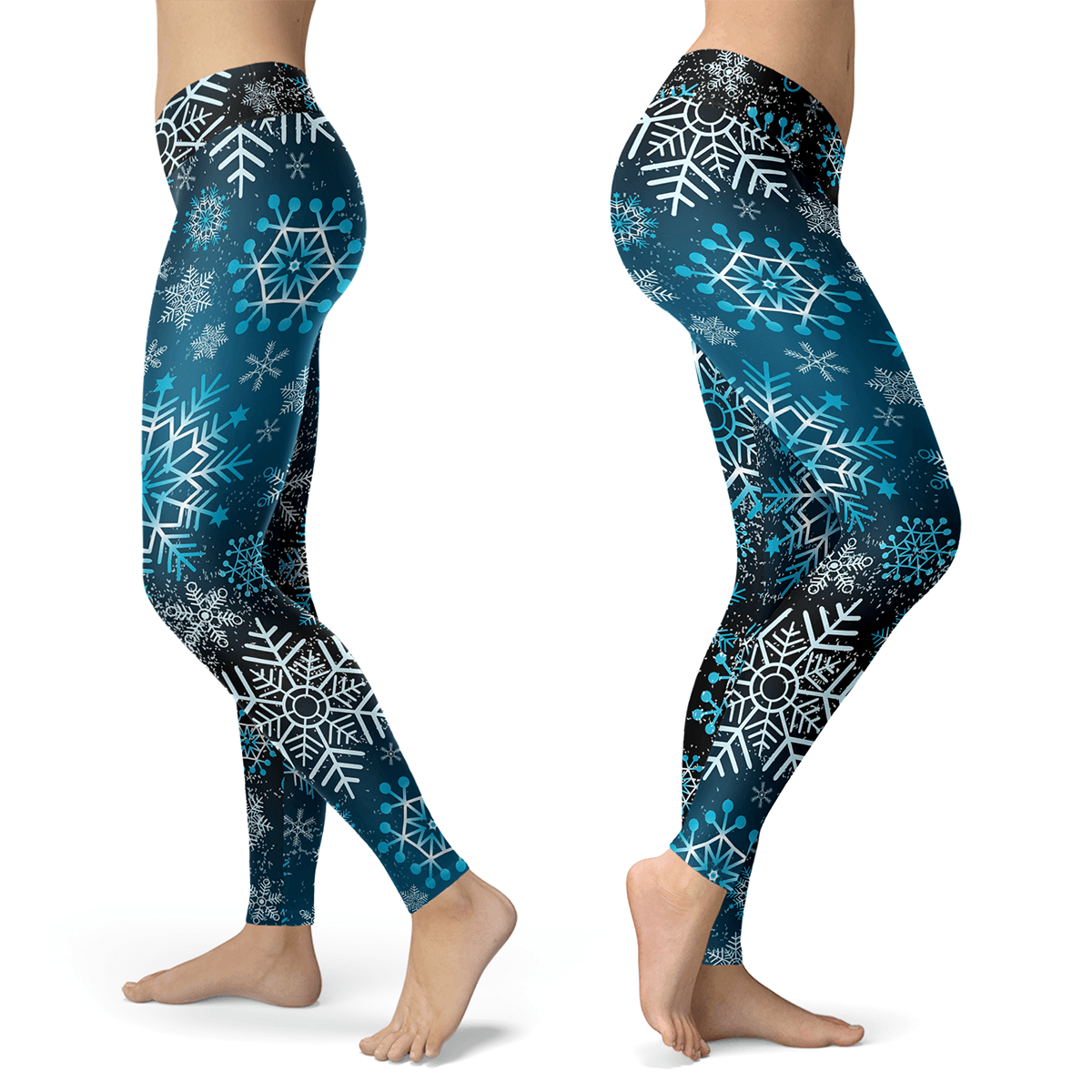 Blue Grunge Snow Leggings - Powderaddicts