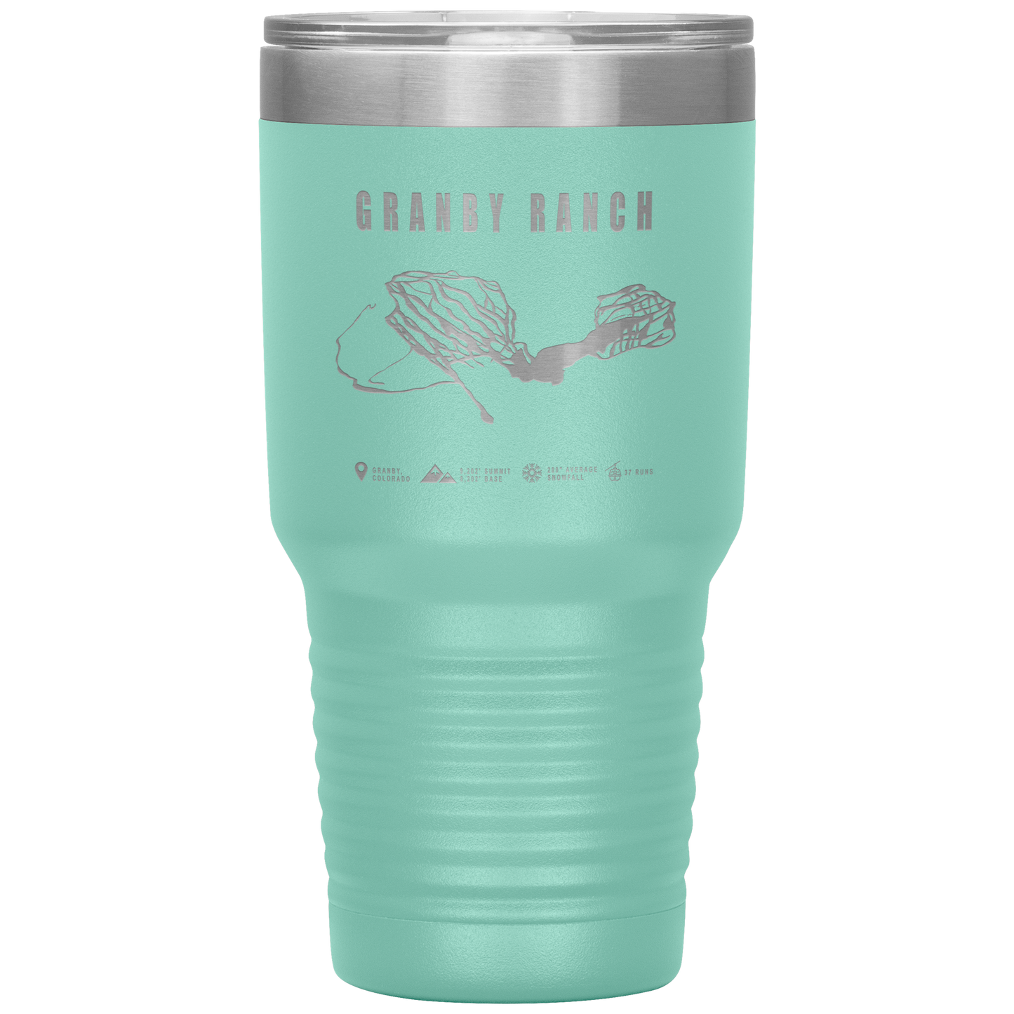 Granby Ranch Colorado Ski Trail Map 30oz Tumbler - Powderaddicts