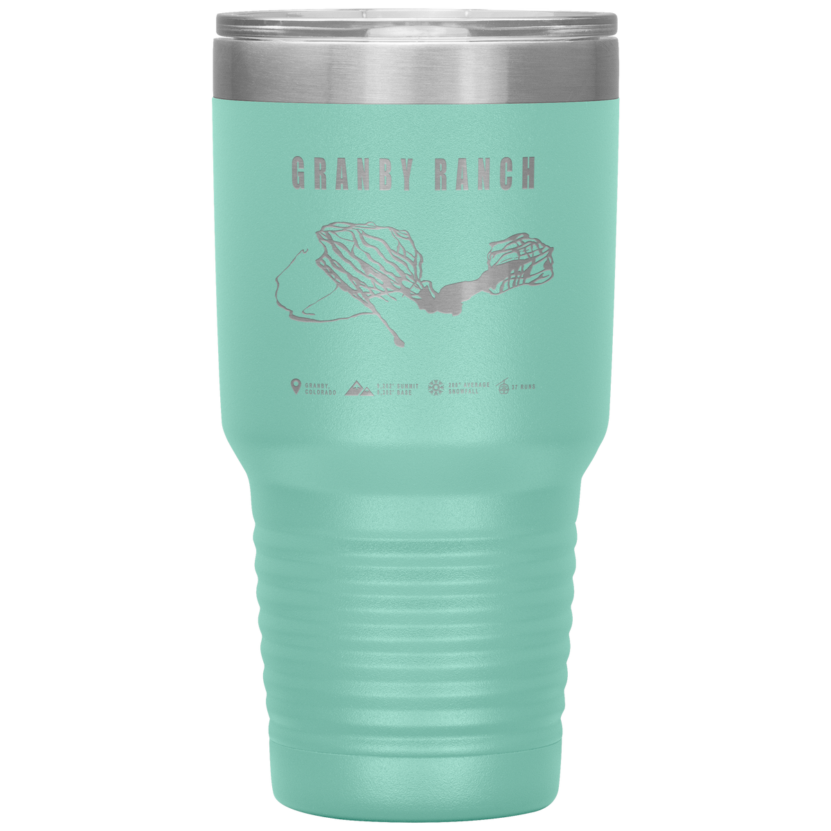 Granby Ranch Colorado Ski Trail Map 30oz Tumbler - Powderaddicts