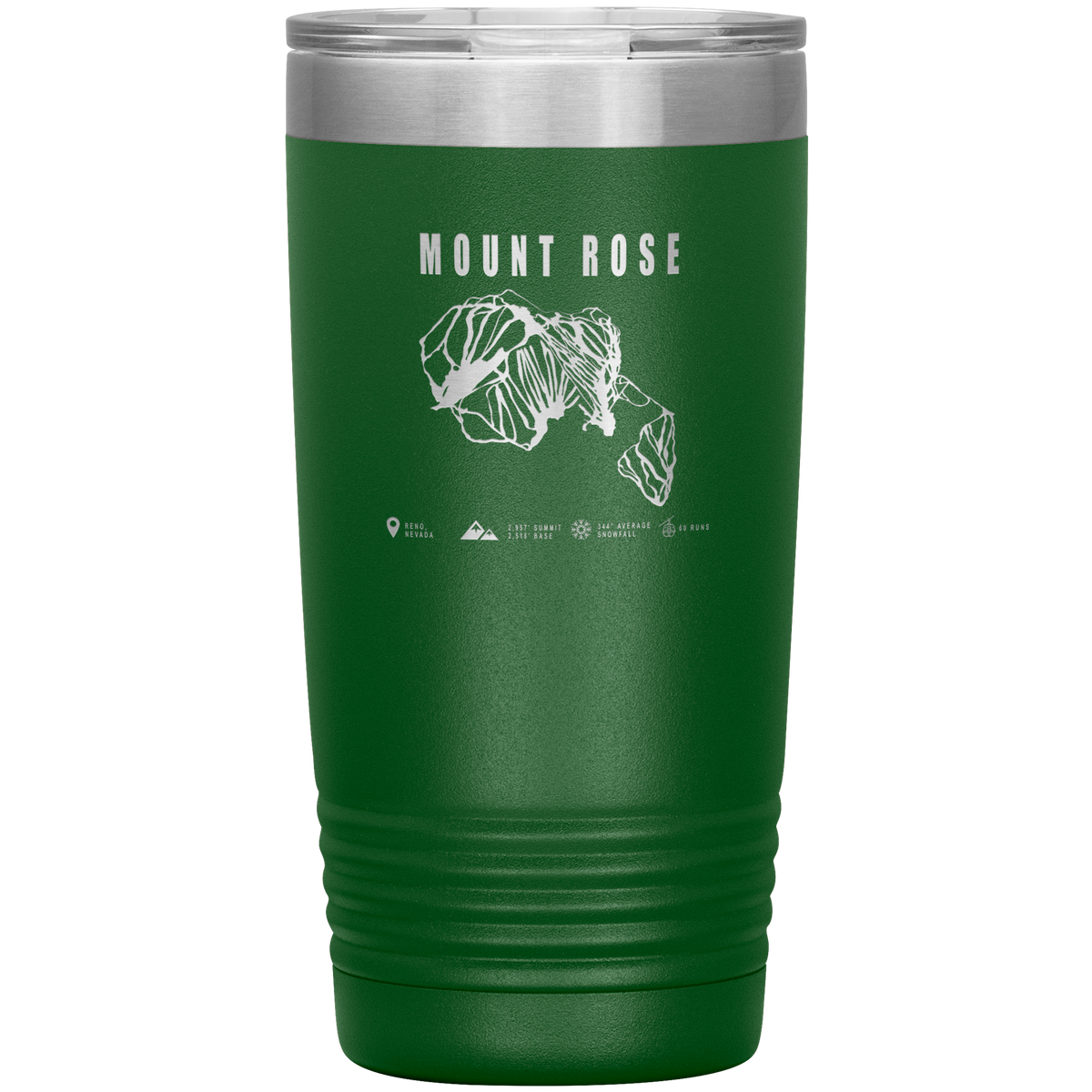 Mount Rose, Nevada Ski Trail Map 20oz Tumbler - Powderaddicts