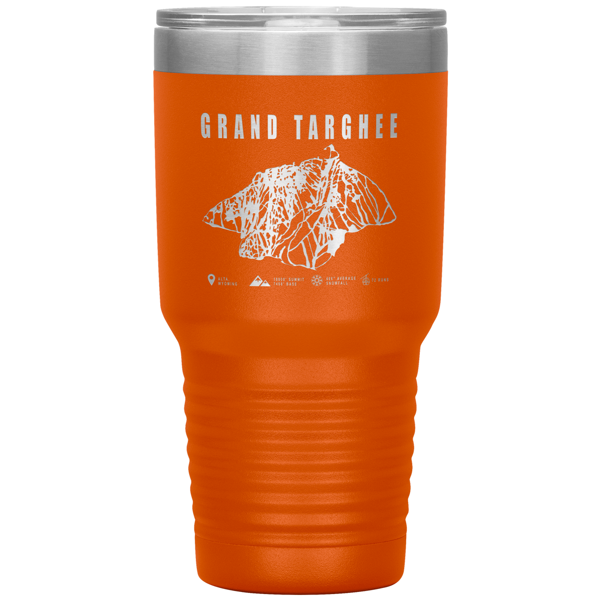Grand Targhee Wyoming Ski Trail Map 30oz Tumbler - Powderaddicts