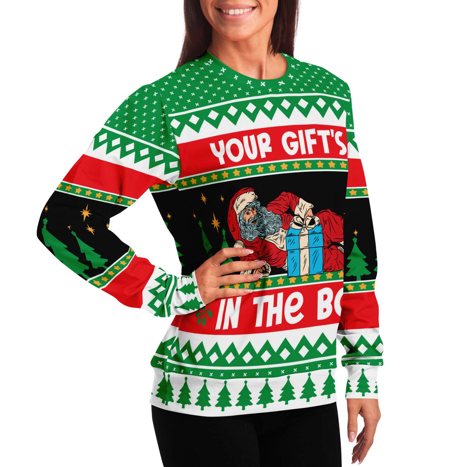 The Gift's In The Box Ugly Christmas Sweater - Powderaddicts
