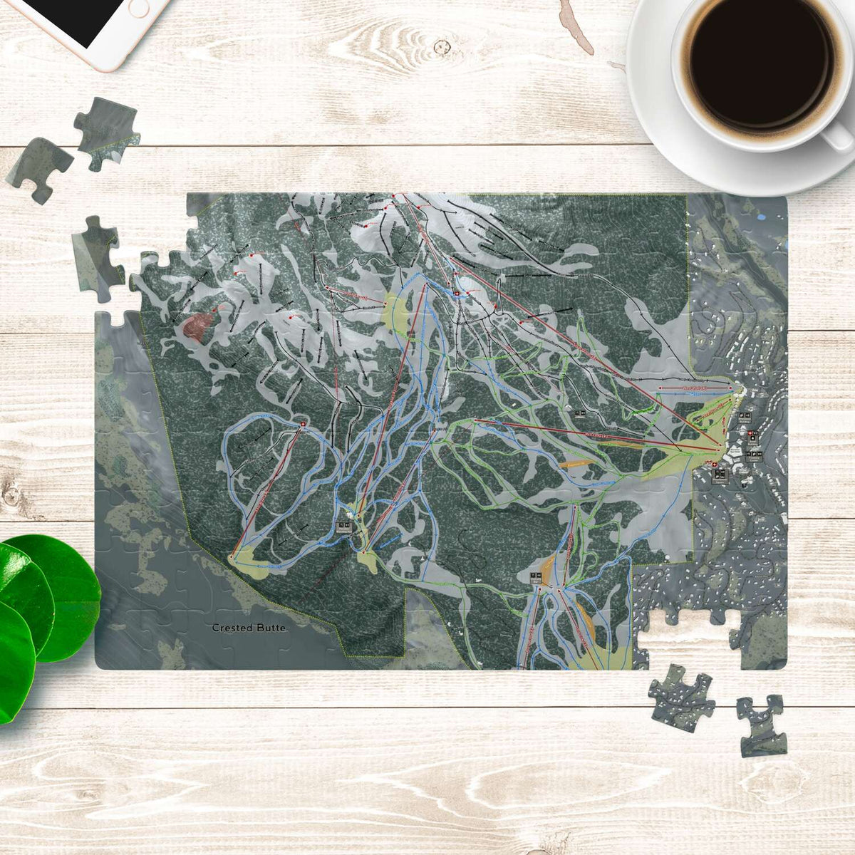Crested Butte, Colorado Ski Trail Map Puzzles - Powderaddicts