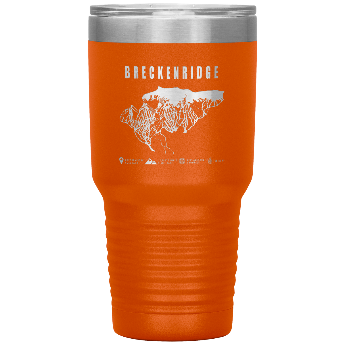 Breckenridge Colorado Ski Trail Map 30oz Tumbler - Powderaddicts
