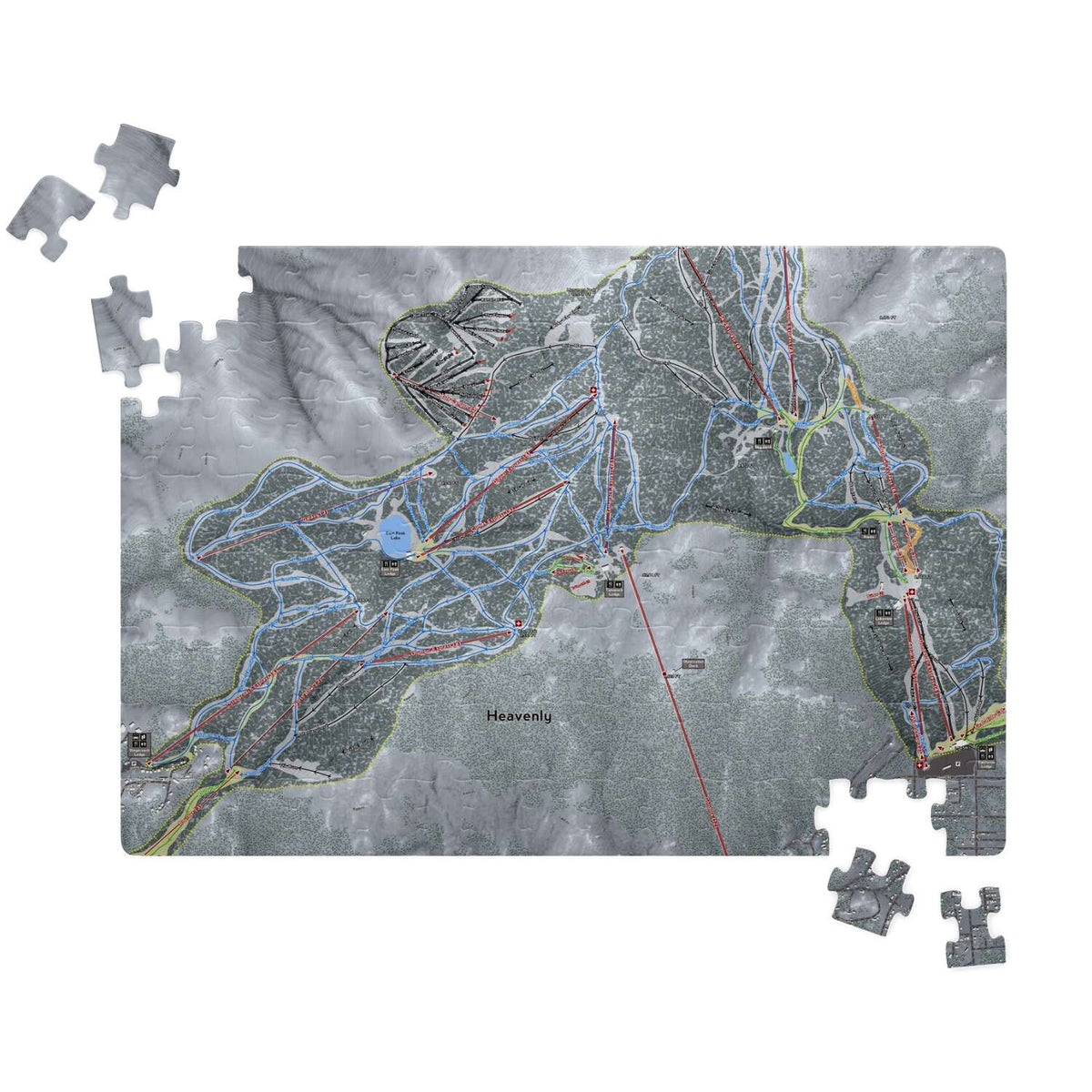 Heavenly Nevada Ski Trail Map Puzzle - Powderaddicts