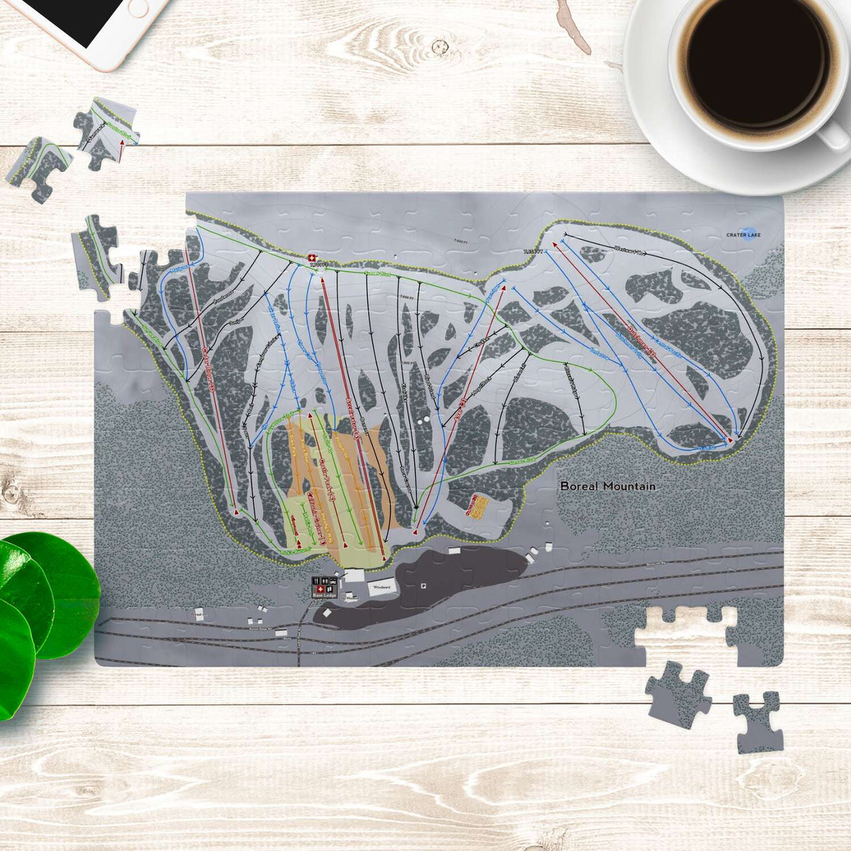 Boreal California Ski Trail Map Puzzle - Powderaddicts