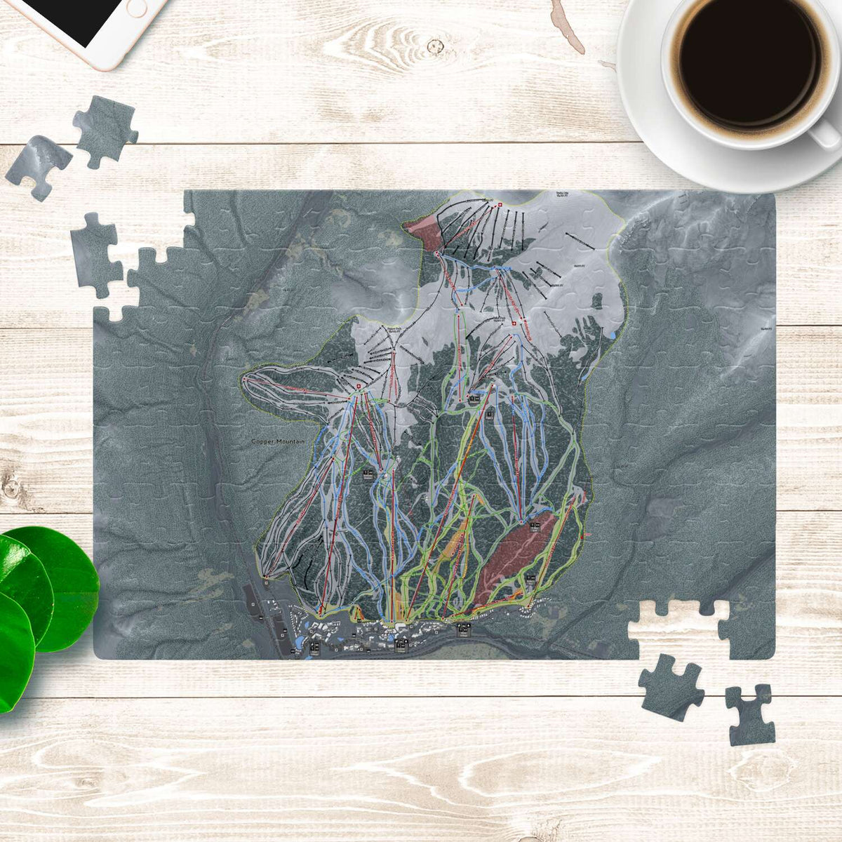 Copper Mountain Colorado Ski Trail Map Puzzle - Powderaddicts