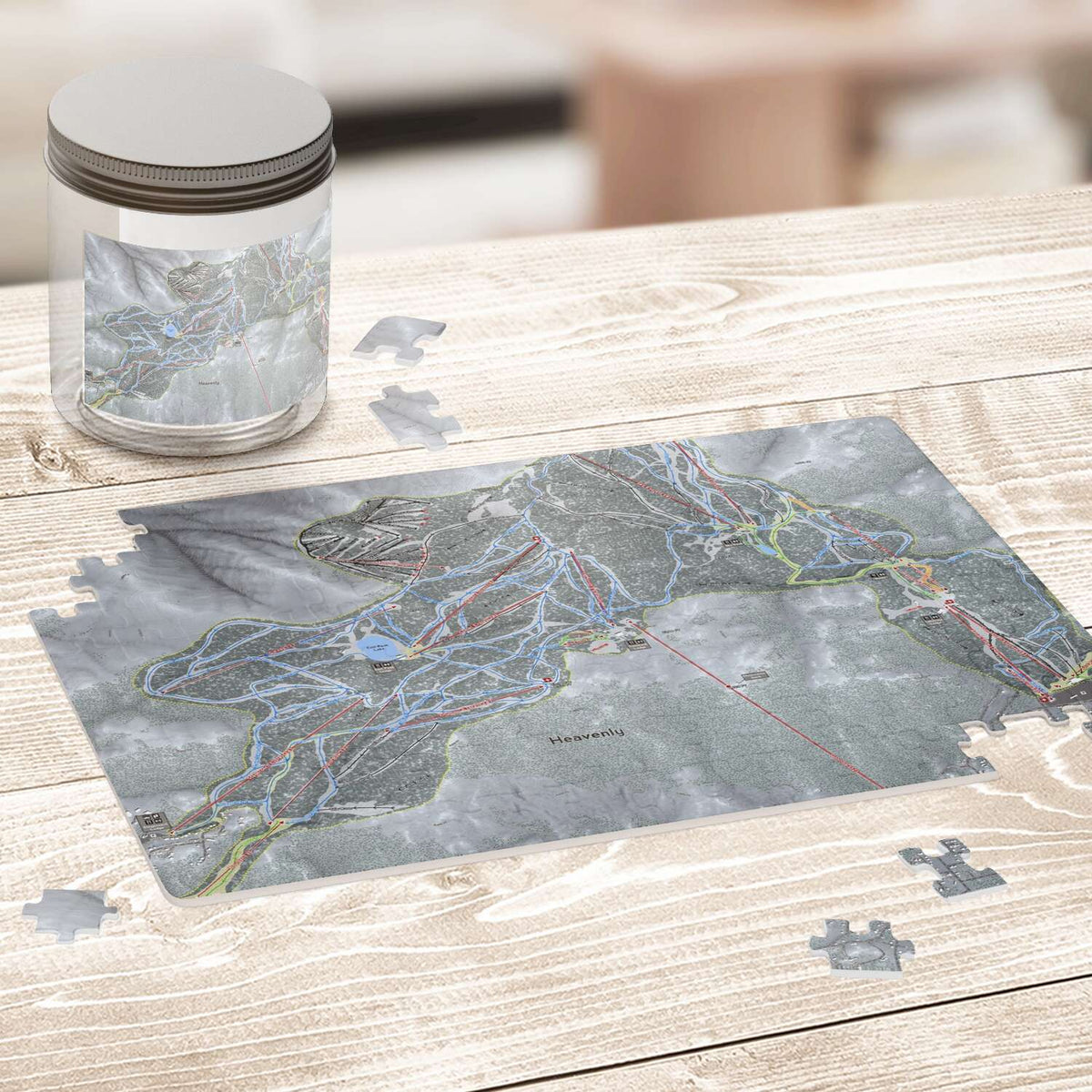 Heavenly Nevada Ski Trail Map Puzzle - Powderaddicts