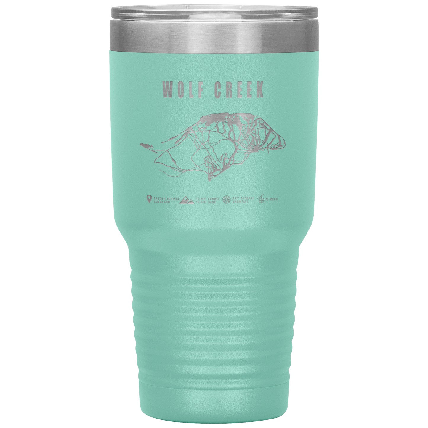 Wolf Creek Colorado Ski Trail Map 30oz Tumbler - Powderaddicts