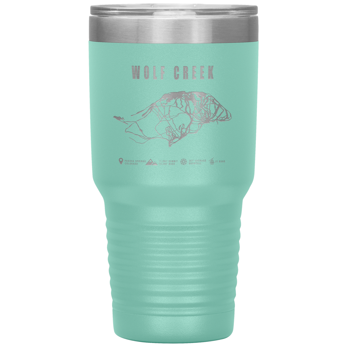 Wolf Creek Colorado Ski Trail Map 30oz Tumbler - Powderaddicts