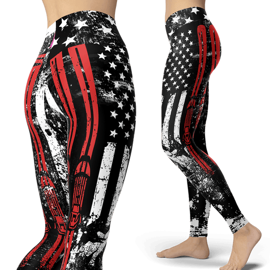USA Ski Flag Leggings - Powderaddicts