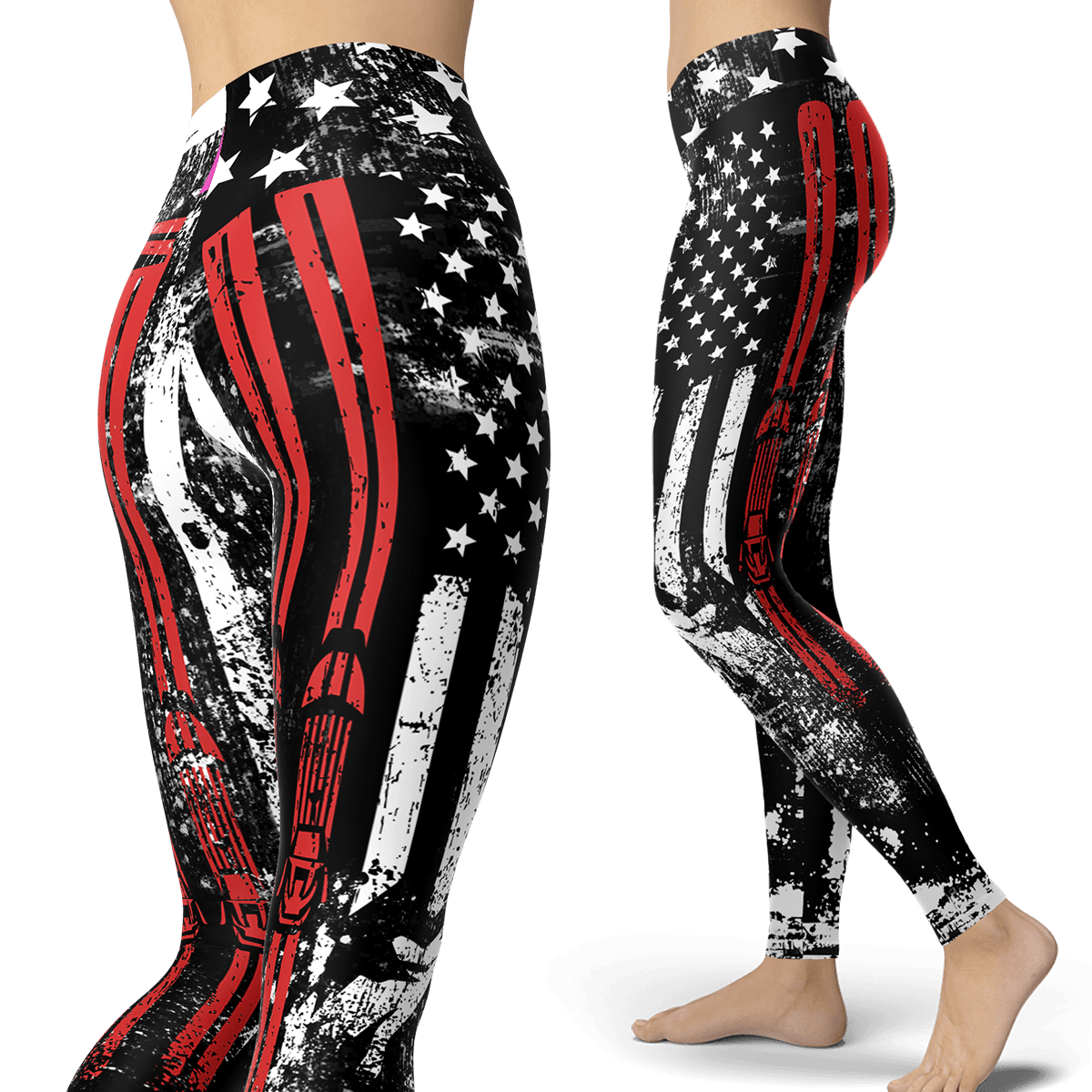 USA Ski Flag Leggings - Powderaddicts