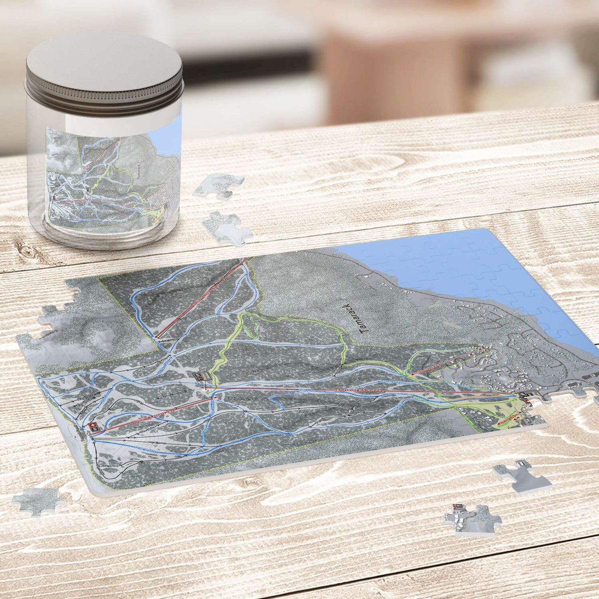 Tamarack, Idaho Ski Trail Map Puzzle - Powderaddicts