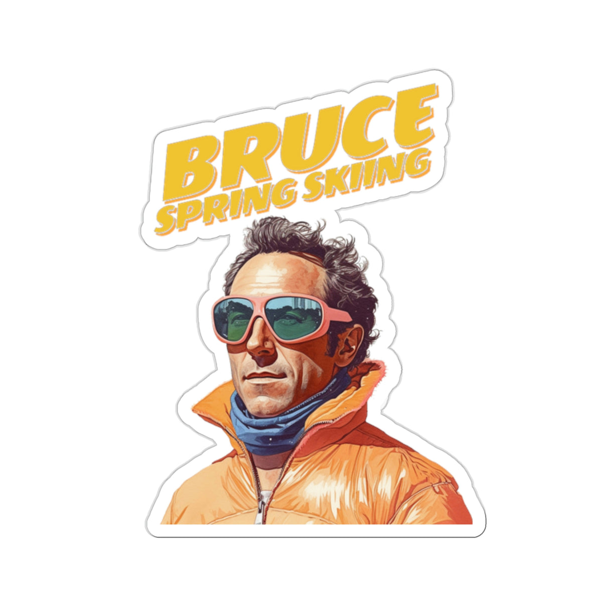 Bruce Spring Skiing Kiss-Cut Stickers