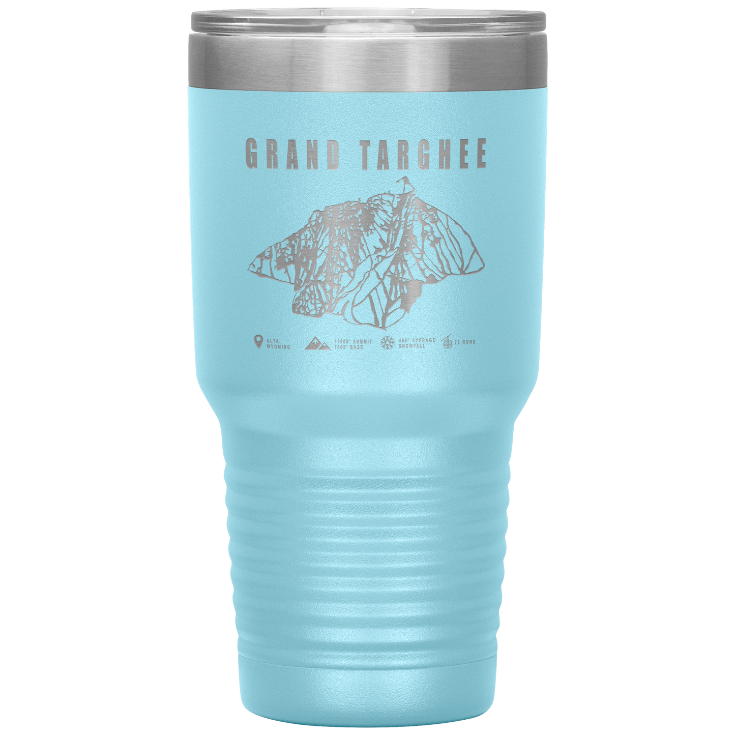 Grand Targhee Wyoming Ski Trail Map 30oz Tumbler - Powderaddicts
