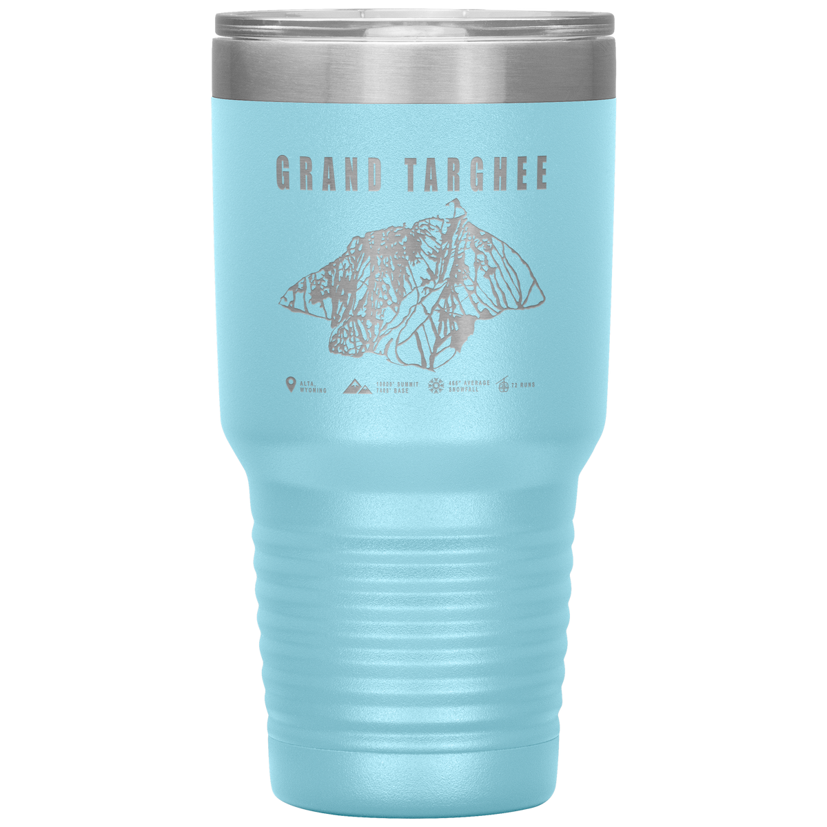 Grand Targhee Wyoming Ski Trail Map 30oz Tumbler - Powderaddicts