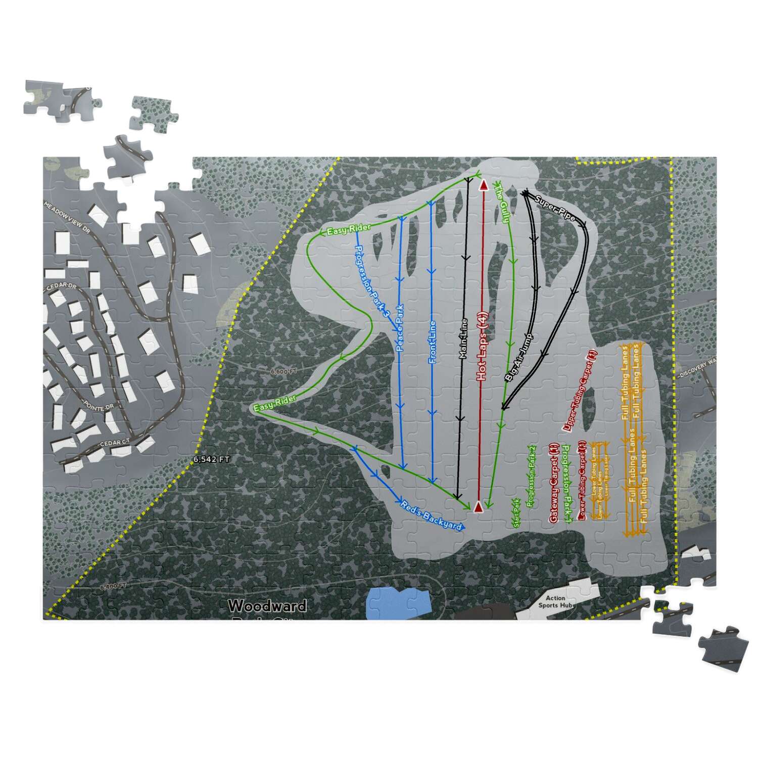 Woodward, Utah Ski Trail Map puzzle - Powderaddicts