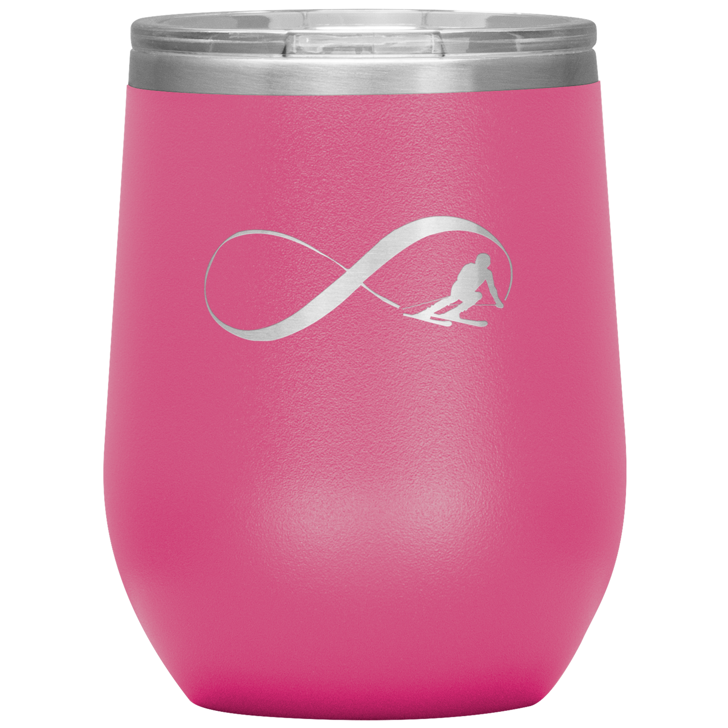Infinity Skiing Wine 12oz Tumbler - Powderaddicts