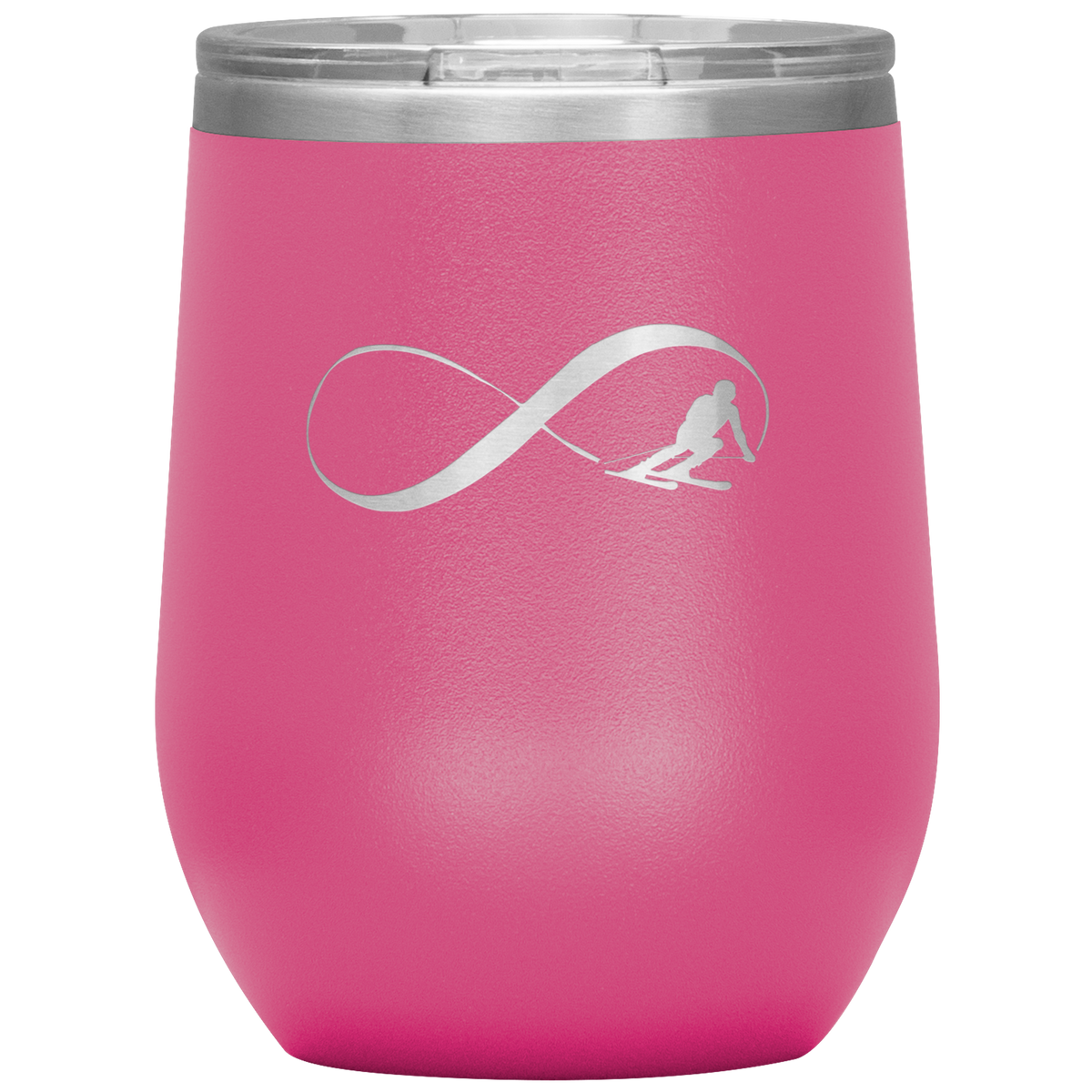 Infinity Skiing Wine 12oz Tumbler - Powderaddicts