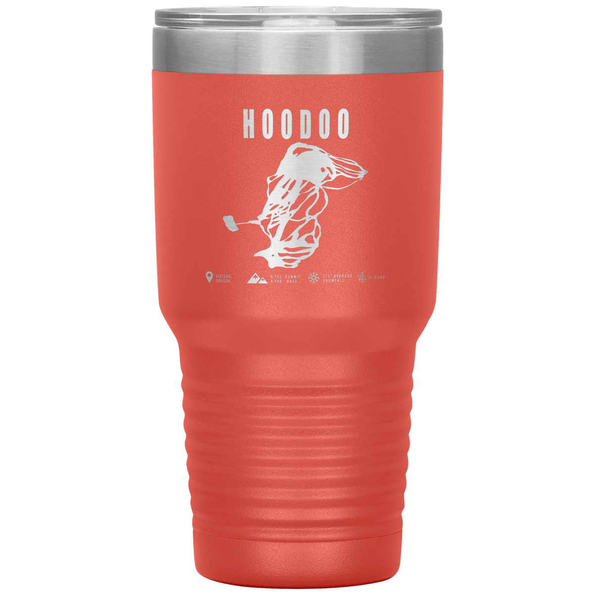 Hoodoo, Oregon Ski Trail Map 30oz Tumbler - Powderaddicts
